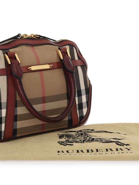 Burberry Bridle Orchard Bag House Check Canvas Medium